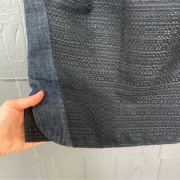 Armani Exchange Pieced Tweed Shell Navy Blue and Black Top NWT - Picture 11 of 13